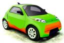 Obvio green electric-powered Zero Emmisions Vehicle.