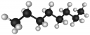 The octane molecule, an alkane.